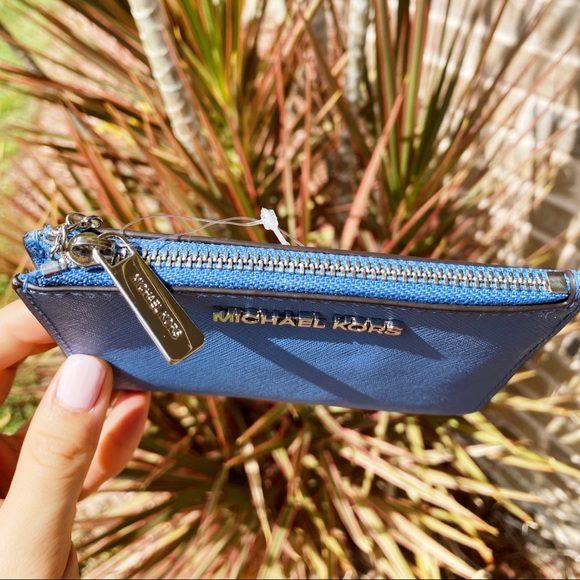 Michael Kors coin wallet card holder Blue key ring - Picture 2 of 3